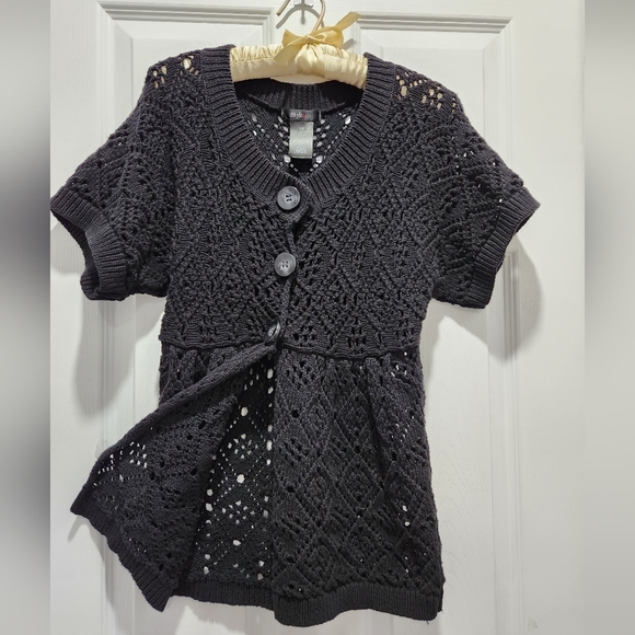 Crocheted Black Vest - Picture 2 of 4